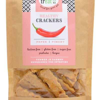 Healthy glutenvrije cracker Peper